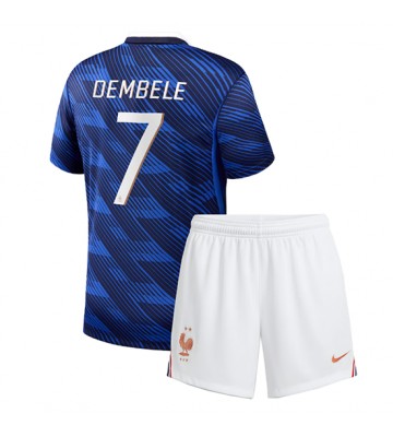 Frankrike Ousmane Dembele #7 Hemmaställ Barn VM 2026 Kortärmad (+ Korta byxor)